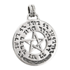 Sterling Silver Pentacle Theban Prosperity Prayer Pendant