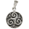 Small Sterling Silver Celtic Knot Triskele Pendant