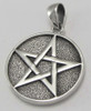 Sterling Silver Double Sided Yin Yang Pentacle Pendant