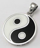 Sterling Silver Double Sided Yin Yang Pentacle Pendant