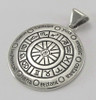 Large Sterling Silver Wheel Of The Year Wiccan Pagan Pendant Jewelry