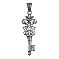 Sterling Silver Victorian Key Pendant