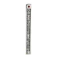 Sterling Silver Zodiac Pillar Pendant Astrology Sign Jewelry with Garnet Jewelry