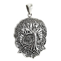 Tree of Life Pendant - Sterling Silver Celtic Knot Jewelry Yggdrasil Jewelry