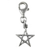 Sterling Silver Pentacle Star Pentagram Clip Charm Jewelry