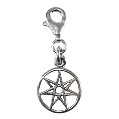 Septagram Faery Star Celtic Fairy Magic Sterling Silver Clip Charm Jewelry
