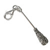 Sterling Silver Witches Broom Besom Clip Charm Jewelry