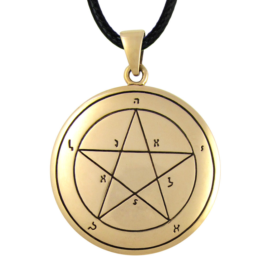 Occult jewelry The first pentacle of the Sun. grimoire magic necklace 
