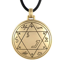 Bronze Talisman For Success in Business Key of Solomon Pentacle Pendant Amulet Jewelry