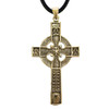 Gold Color Bronze Celtic Cross Pendant - Christian Jewelry for men or women