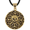 Bronze Skull and Bones Pirate Coin Pendant