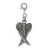 Sterling Silver Folded Angel Wings Clip Charm