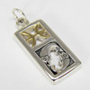 Sterling Silver Pisces the Fish Zodiac Sign Pendant Charm with Vermeil