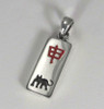 Sterling Silver Chinese Zodiac Monkey Sign Charm Pendant