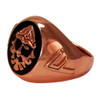 Large Copper Odin Valknut Signet Ring