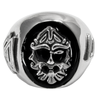 Large Sterling Silver Odin Valknut Signet Ring