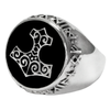 Sterling Silver Thor's Hammer Signet Ring