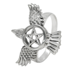 Sterling Silver Raven Pentacle Ring
