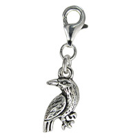 Sterling Silver Raven Clip Charm