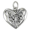 Celtic Sterling Silver Love Knot Heart Pendant Charm Jewelry