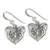 Sterling Silver Celtic Love Knot Heart Earrings