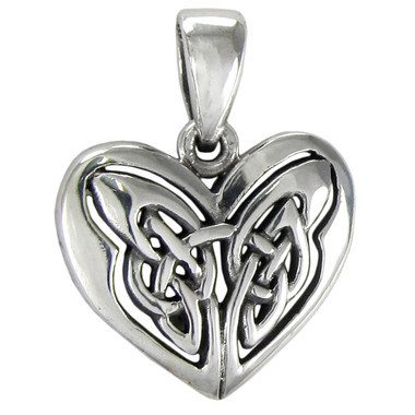 Celtic Sterling Silver Love Knot Heart Pendant Jewelry