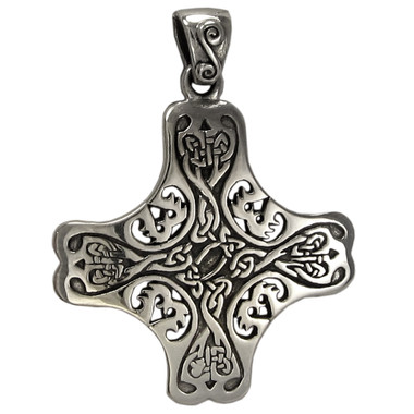 Sterling Silver Celtic Knot Cross of the Holy Spirit Pendant