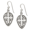 Sterling Silver Medieval Knights Cross Earrings Jewelry