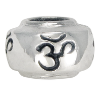 Sterling Silver Aum Om Symbol Bead for Charm Bracelets