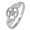 Sterling Silver Oak Leaf Pentacle Ring