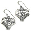 Sterling Silver Celtic Love Heart Knot Earrings