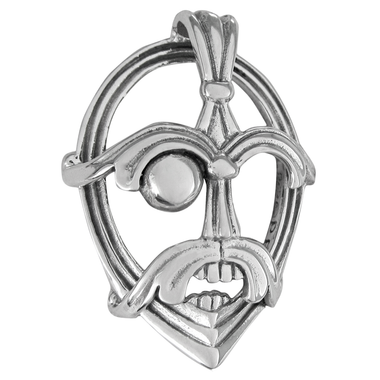 Sterling Silver Odin Three Dimensional Pendant 