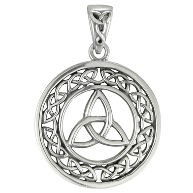 Sterling Silver Celtic Knot Trinity Triquetra Pendant