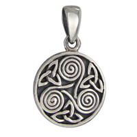 Sterling Silver Small Celtic Knot Triskelion Pendant