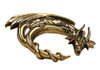 Bronze Dragon on Crescent Moon Pendant