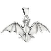 Sterling Silver Bat Pendant 