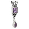 Sterling Silver Celtic Triquetra Knot Pendant with Amethyst Gemstone