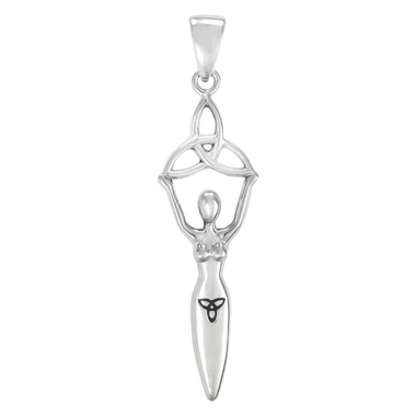 Sterling Silver Triquetra Goddess Pendant