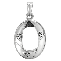 Sterling Silver Celtic Knot Woven Triquetra Pendant 