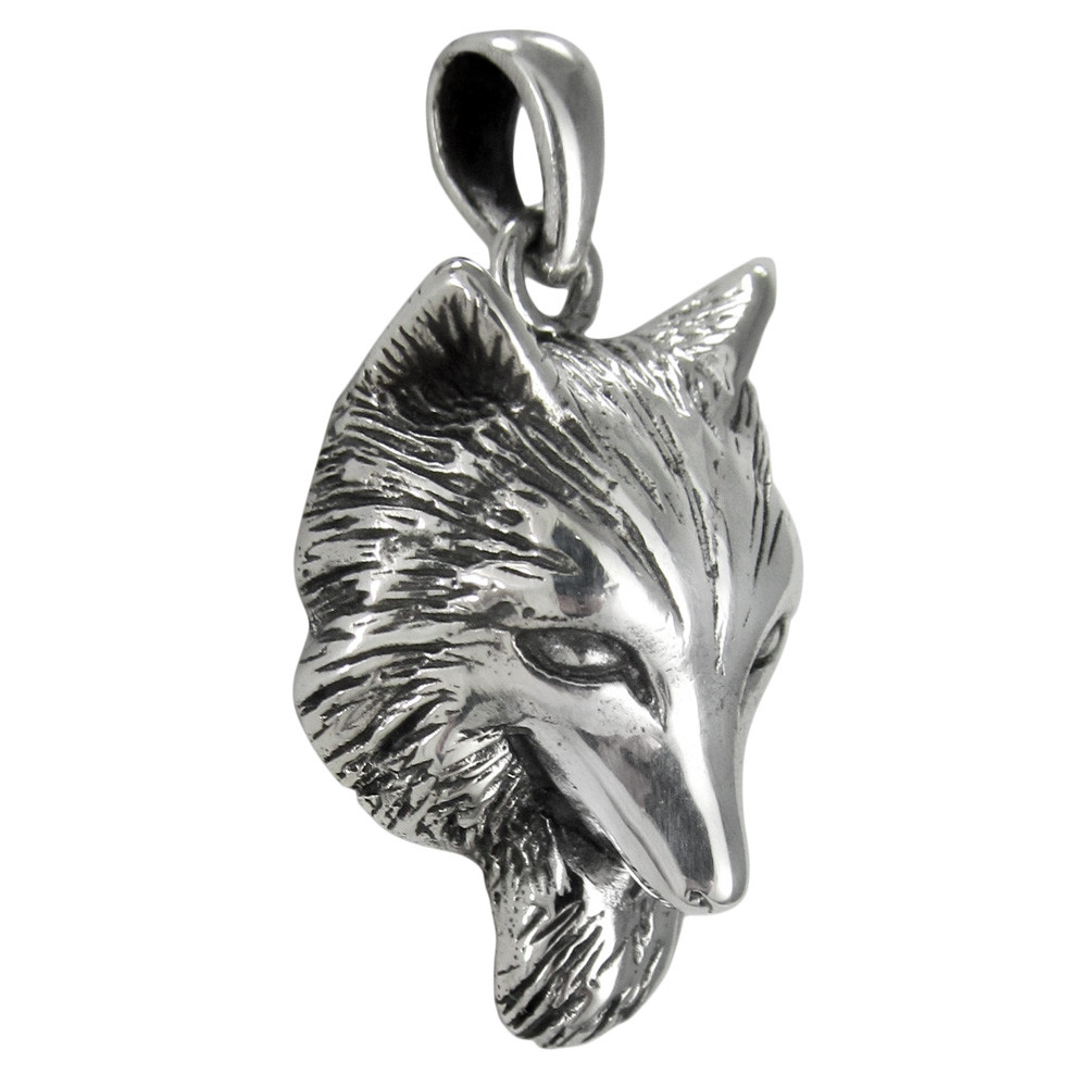 Sterling Silver Fox Head Pendant Moonlight Mysteries