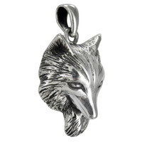 Sterling Silver Fox Head Pendant