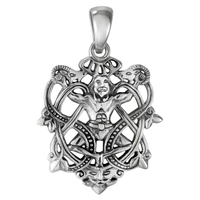 Sterling Silver Cernunnos Celtic Knot Pendant