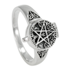 Sterling Silver Tree Pentacle Poison Locket Ring