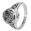 Sterling Silver Moon Pentacle Poison Locket Ring