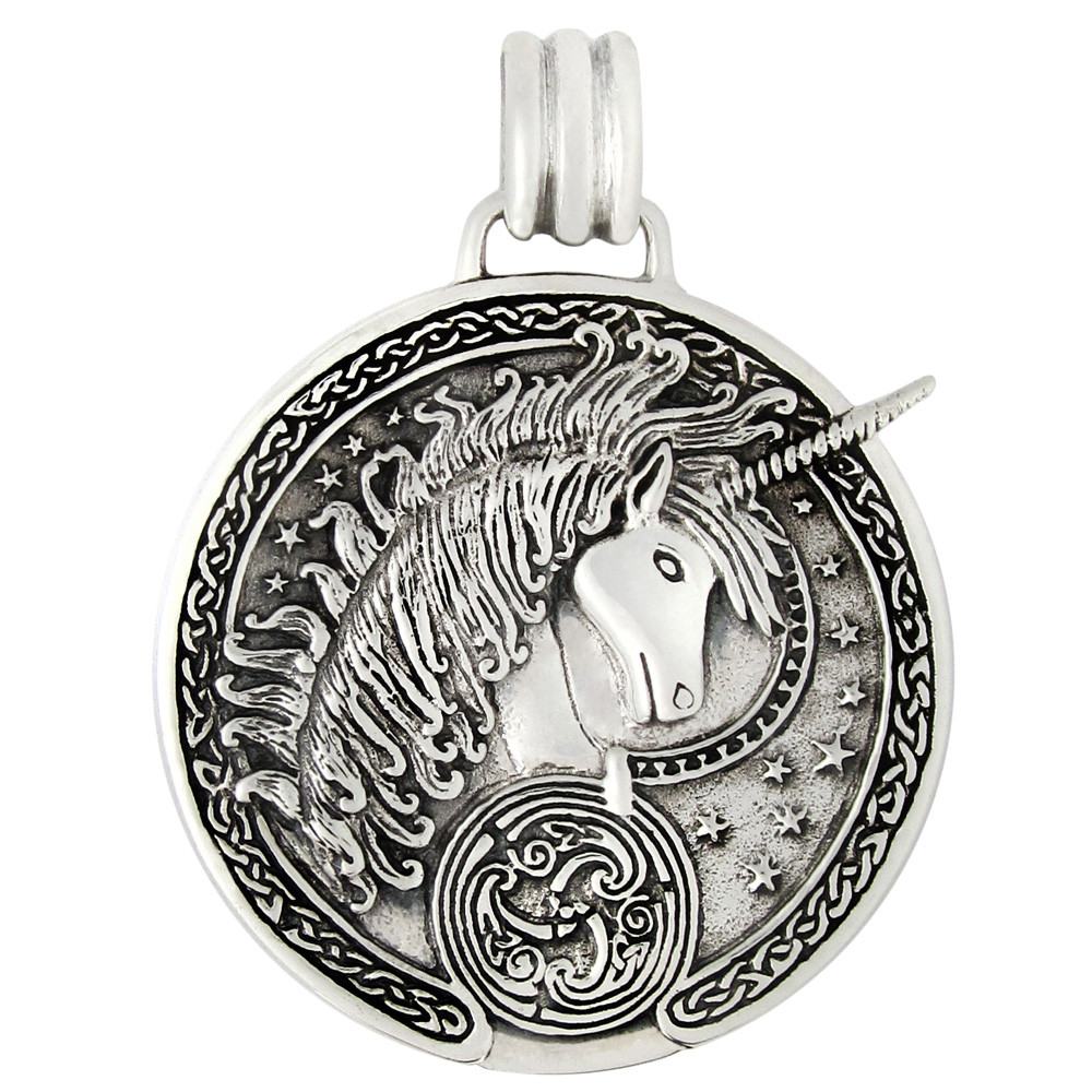 Sterling silver unicorn pendant Clearance