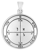 Sterling Silver Fourth Pentacle of Mars Talisman for Victory 