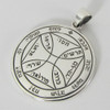 Sterling Silver Seventh Pentacle of the Sun Talisman for Freedom