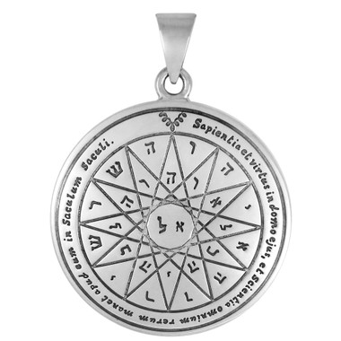 Sterling Silver Fifth Pentacle of the Moon Talisman for Protection
