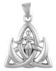 Sterling Silver Triquetra Moon Goddess Pendant