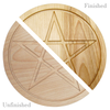 Solid Birch Wood Wiccan Pentacle Paten Finished